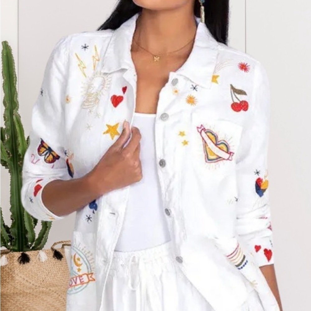 Johnny Was Workshop Mystical Embroidered Top